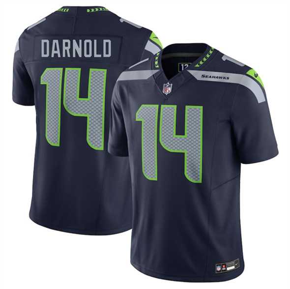 Men & Women & Youth Seattle Seahawks #14 Sam Darnold Navy 2024 F.U.S.E Vapor Limited Stitched Jersey